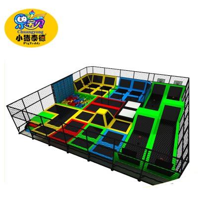 import china playground equipment trampoline with safety net