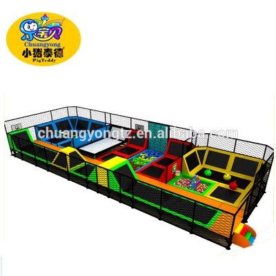 Funny games kids indoor playground equipment trampoline park for kids and adults